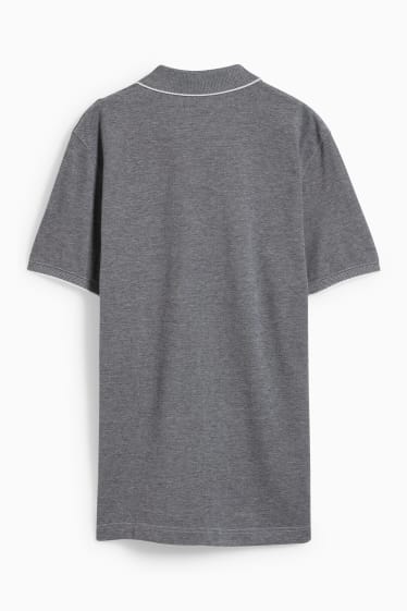 Men - Polo shirt - gray-melange