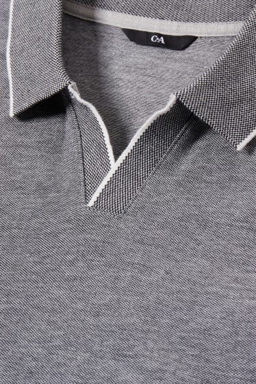 Men - Polo shirt - gray-melange