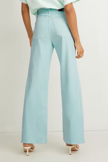 Mujer - Loose fit jeans - high waist - LYCRA® - verde menta