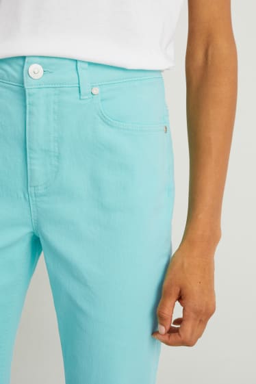 Donna - Pantaloni - vita alta - Flex - verde menta