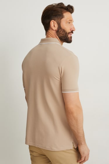 Herren - Poloshirt - beige