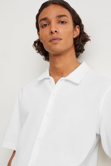 Hommes - Chemise - relaxed fit - col kent  - blanc