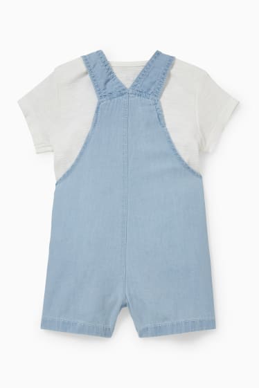 Baby: jongens - Babyoutfit - 2-delig - crème wit