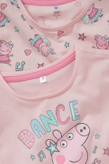 Enfants - Lot de 2 - Peppa Pig - pyjashort - 4 pièces - rose