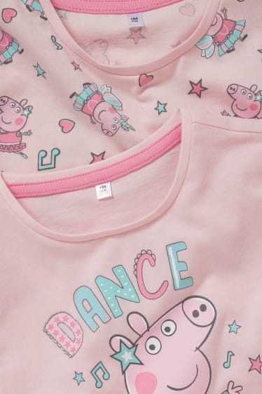 Enfants filles - Lot de 2 - Peppa Pig - pyjashort - 4 pièces - rose