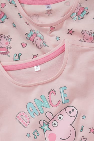 Nen/a - Paquet de 2 - Peppa Pig - pijama curt - 4 peces - rosa