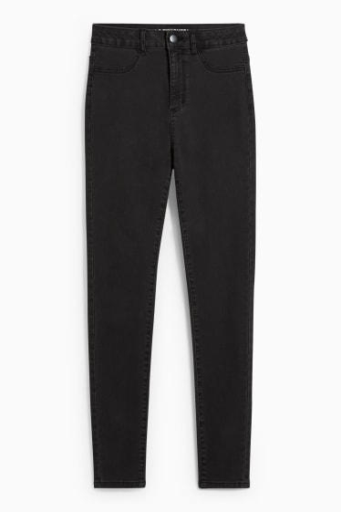 Dona - CLOCKHOUSE - texans super skinny - high waist - texà gris fosc