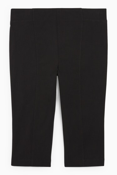 Dámské - Capri kalhoty - mid waist - LYCRA® - černá
