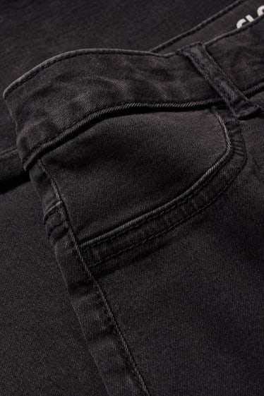 Dames - CLOCKHOUSE - super skinny jeans - high waist - jeansdonkergrijs