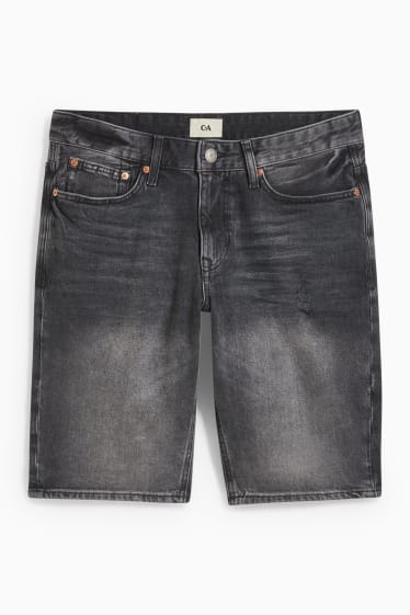 Hommes - Short en jean - regular fit - LYCRA® - jean gris