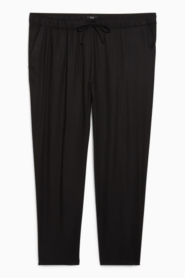 Femmes - Pantalon de toile - mid waist - comfort fit - noir