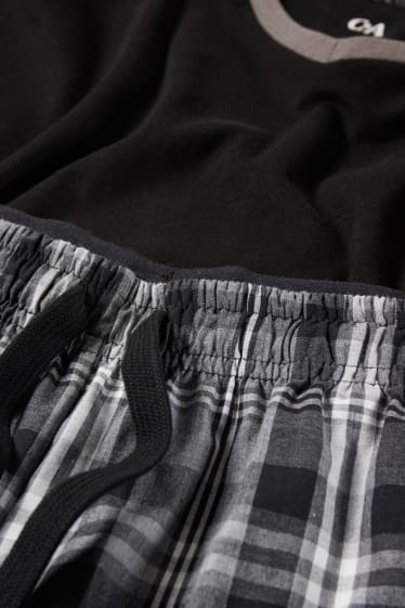 Herren - Shorty-Pyjama - schwarz