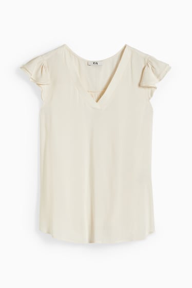 Mujer - Blusa - blanco roto