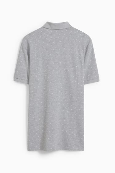 Herren - Poloshirt - grau-melange