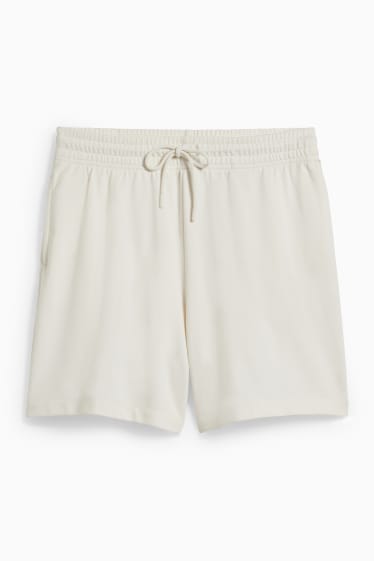 Donna - Shorts in felpa - bianco crema