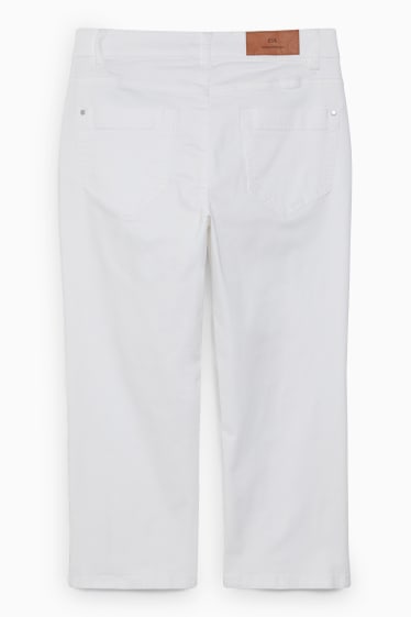 Femmes - Pantalon corsaire - mid waist - regular fit - blanc