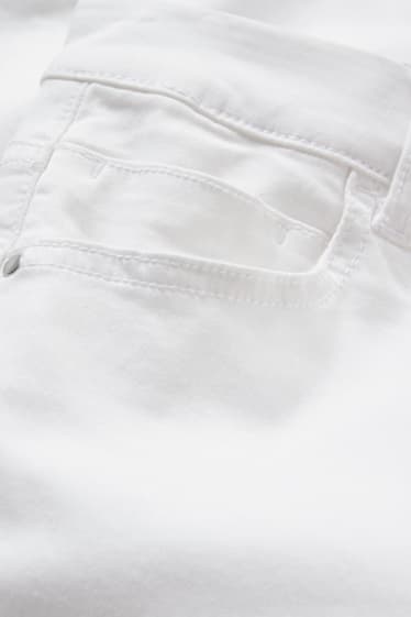Femmes - Pantalon corsaire - mid waist - regular fit - blanc