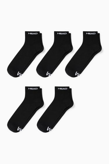 Heren - HEAD - set van 5 paar - korte sokken - zwart