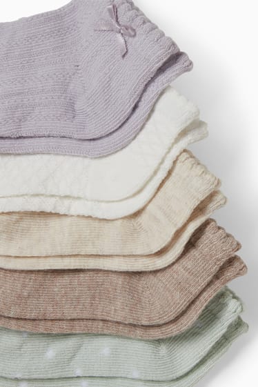 Bébés filles - Lot de 5 paires - socquettes pour bébé - vert menthe
