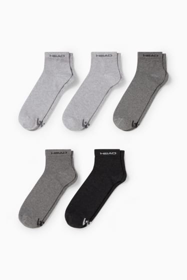 Heren - HEAD - set van 5 paar - korte sokken - grijs