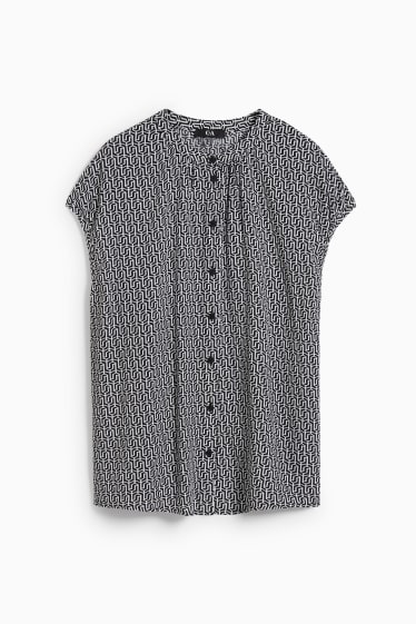 Femei - Bluză fără mâneci - cu model - negru / alb
