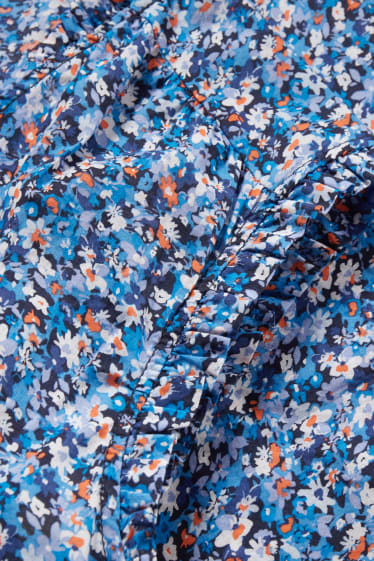 Femmes - Caraco - à fleurs - bleu