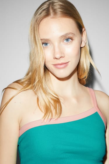 Damen - Crop Top - dunkelgrün