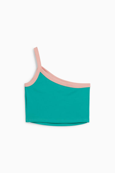 Damen - Crop Top - dunkelgrün