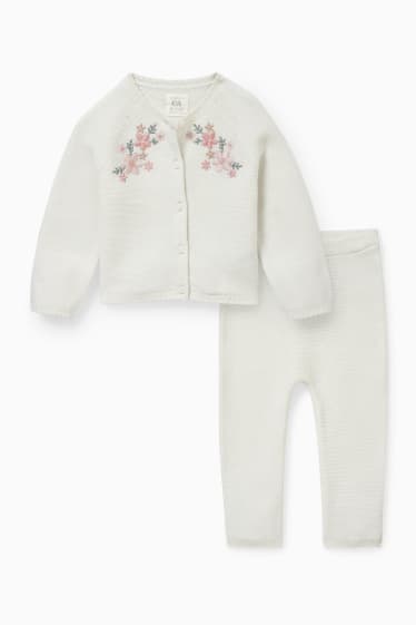 Babys - Babyoutfit - 2-delig - crème wit