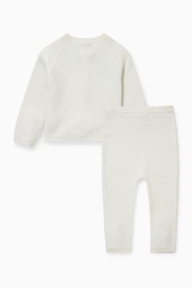 Baby Mädchen - Baby-Outfit - 2 teilig - cremeweiss