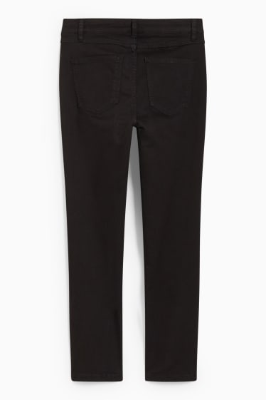 Femmes - Pantalon - high waist - slim fit - jean gris foncé
