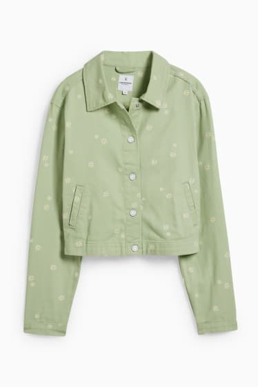 Femmes - CLOCKHOUSE - veste - à fleurs - vert clair