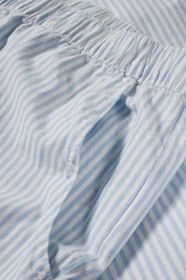 Dona - Pantalons de pijama - de ratlles - blanc / blau clar