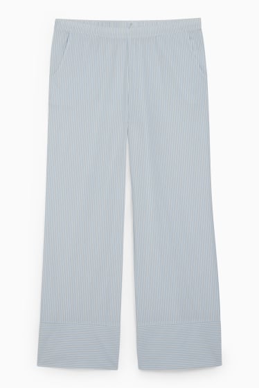 Dona - Pantalons de pijama - de ratlles - blanc / blau clar