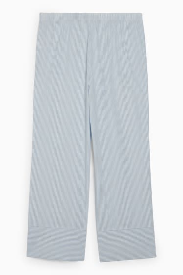 Dona - Pantalons de pijama - de ratlles - blanc / blau clar