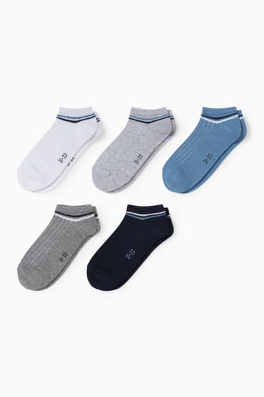 Enfants garçons - Lot de 5 - chaussettes de sport - bleu clair