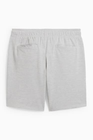 Hommes - Short en molleton - Flex - gris clair chiné