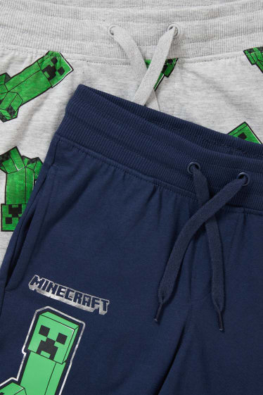 Kinderen - Set van 2 - Minecraft - short - donkerblauw