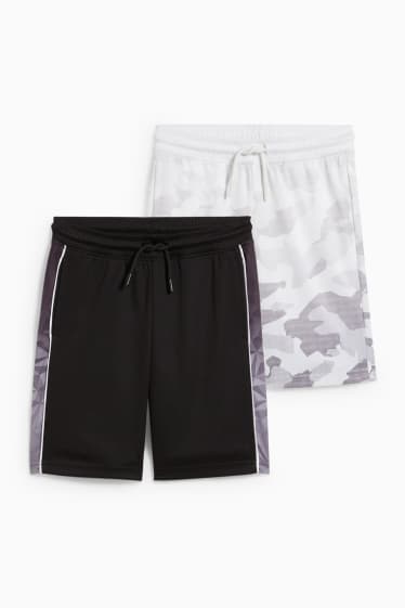 Kinder Jungen - Multipack 2er - Shorts - schwarz