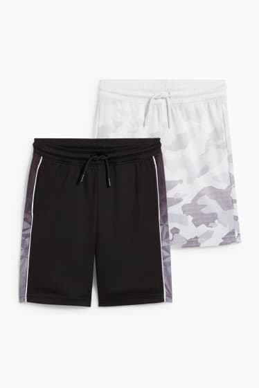 Kinderen - Set van 2 - shorts - zwart