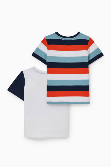 Enfants garçons - Lot de 2 - T-shirts - bleu foncé