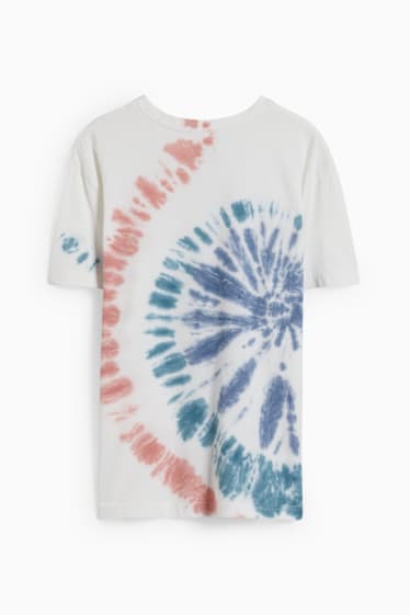 Kinder Jungen - Kurzarmshirt - gemustert - cremeweiss