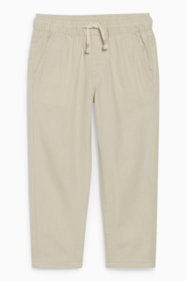 Bambini - Pantaloni - misto lino - bianco crema