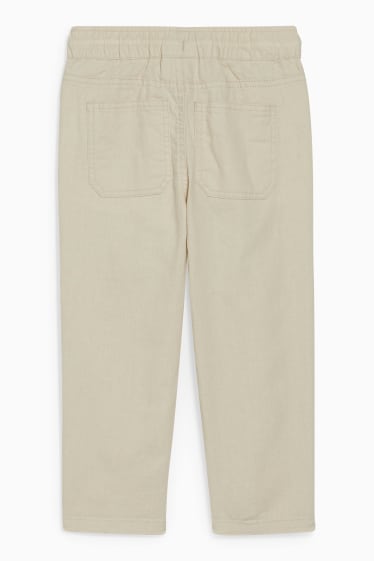 Children - Trousers - linen blend - cremewhite