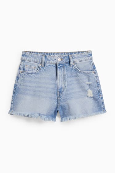 Dona - CLOCKHOUSE - texans curts - high waist - texà blau clar