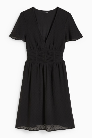 Dona - CLOCKHOUSE - vestit acampanat - negre