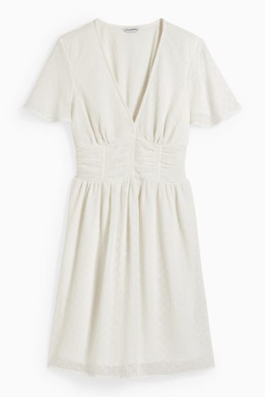 Femmes - CLOCKHOUSE - robe évasée - blanc
