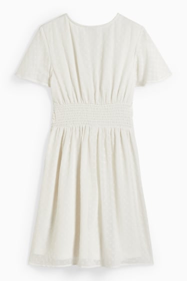 Femmes - CLOCKHOUSE - robe évasée - blanc