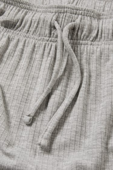 Femmes - Pyjashort - en viscose - gris