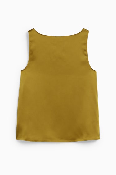 Damen - Basic-Satin-Blusentop - grün